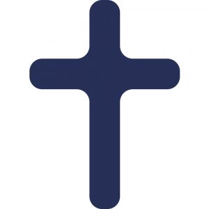 bannière cadeau de baptême 100% lin peint à la main Paulin croix