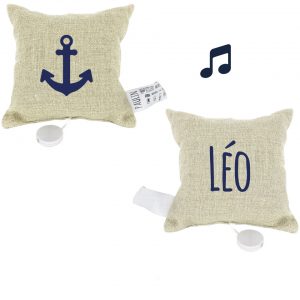 coussin musical personnalisable ancre marin
