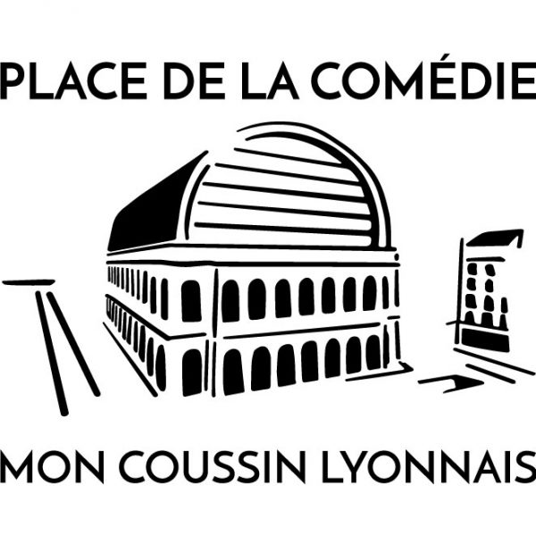 Coussin en lin naturel peints à la main Paulin Lyon place de la comédie Opéra de Lyon
